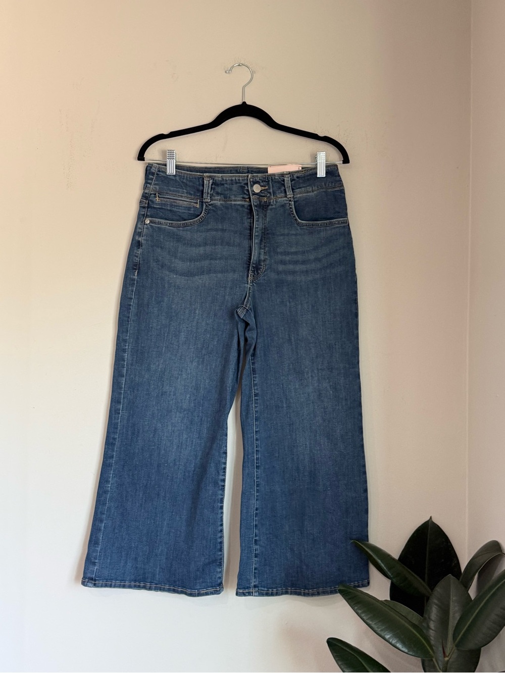 NWT NYDJ High Rise Major Wide Leg Capri Jeans Size 8 Serendipit - Picture 2 of 7